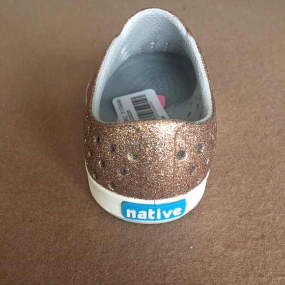 Native Jefferson Girls Vegan Child Metal Bling Kid's Clog New, Size 5, 6, 7 - Picture 5 of 8